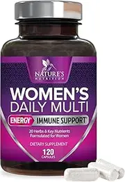 Multivitamin for Women One Daily Highest Potency 1000mg - Natural Whole Food Supplement, Made in USA, Best Vitamins A B C D E, Biotin, Calcium, Zinc, Magnesium, Folic Acid - 120 Capsules