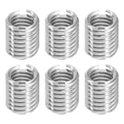 6Pcs Threaded Inserts, M8-1.25x12 & M10-1.5x12 Thread Repair Insert