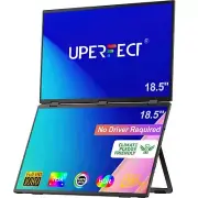UPERFECT Dual Portable Monitor 18.5" 1920x1080 100Hz Fold Monitor for Laptop