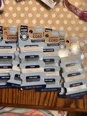 Art Skills Crafters Closet Stretch Cord 4 Styles 3 Yds Beading Crafts Lot Of 9