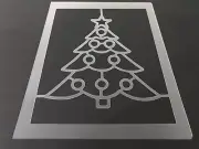 Christmas Tree #10 Stencil 10mm or 7mm Thick, X-mas, Santa, Snow Flake, Holiday