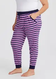 [Taking Shape] Taking Shape Lounge Stripe Cuff Pant Size 26 in Stripe - Plus Size Women's Clothing Stripe