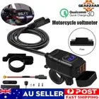 Dual USB Port Motorcycle Fast Charger Socket LED Voltmeter Switch Waterproof AUS