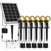 Solar Spot Lights Outdoor, 6 in 1 Solar Landscape Spotlights 2700K Warm White...