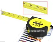 Easy Read SAE / Fraction 25 ft x 1" Retractable Measure Tape W/ Blade Lock