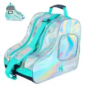 Roller Skate Bag Inline Skates Bag Stylish Plain Holographic Dazzling silver
