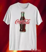 New Coca-Cola Bottle White Coke Mens Vintage Retro T-Shirt
