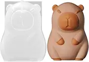 Capybara Silicone Mold, Cartoon 3D Capybara Candle Mould, Non-Stick Animal Statue Resin Casting Mold, Reusable Candle Making Mould, Multipurpose Silicone Stencil for Cake Baking Crafting