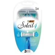 Soleil Comfort 4-Blade Disposable Razors for Women Sensitive Skin Razor for a Sm