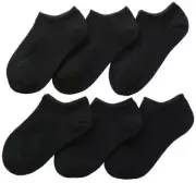 Jefferies Socks Boys 2-7 Seamless Capri Liner 6 Pair Pack, Black, Small