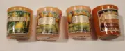 Yankee Candle Set of 4 Pumpkin Pie, Cucumber & Cantelope & Honeysuckle Votives