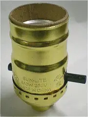 Standard Push Thru Lamp Socket for Lamp Building or Repair