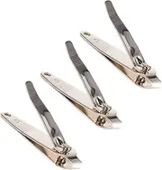Baluue 3pc Set Gold Plated Nail Clippers Metal Nail Cutter Cuticle Scissors Manicure Set for Beauty