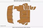 2001 Sea Ray 400 Sedan Bridge Cockpit Swim Platform EVA Pad Teak Deck Flooring