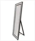 Black Beaded Framed Mirror Free Standing 50cm x 170cm Style By Inspiration