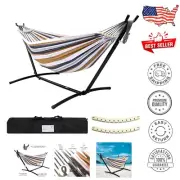 Elegant Hammock with Anti-Roll Balance Beams & Stand - Ideal for Outdoor Bliss