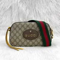 在飛比找PopChill優惠-[二手] Gucci 476466 經典老花虎頭相機包 斜背