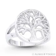 Tree-of-Life Knowledge Etz Chaim Solid .925 Sterling Silver Religious Charm Ring