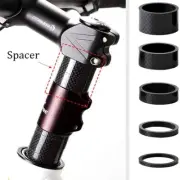 5PCS Carbon Fiber Stem Spacers for Bicycle Fork Improve Riding Experience