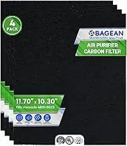 Bagean Activated Carbon Pre Filter 11.70" x 10.30" Compatible with Vornado MD1-0023 Filters - Fits AC350 AC300 AC500 and AC550 Models - Vornado Filter Replacement Removes Odors and Freshen the Air (4)
