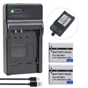 SLIM Charger & 2x battery for Sony NP-BK1 DSC-S750 S780 S950 S980 W180 W190 W370