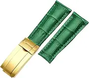 [FKMBD] 20mm Calf Watch Bands Strap For Rolex Datejust Day Date Genuine Cowhide Leather Straps Watch Bracelet For Daytona Folding Clasp