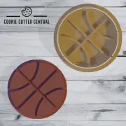 Basketball Cookie Cutter and Embosser - 6.5cm Round