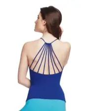 Capezio Strappy Halter Camisole Royal Blue, Blue Eyes, Cherry Pink, Midori Green