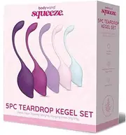 Bodywand Squeeze 5pc Teardrop Kegel Set - Weighted Kegel Set - 5 Piece Kit
