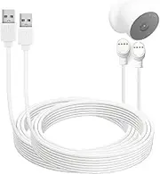 Upgraded, 2Pack 32.8ft/10m USB Power Charging Cable, Thicker Charging Cable, Compatible with Google Nest Cam (Battery Version) Camera, Extended Charge Cord, Weatherproof