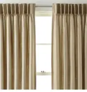 37.5 X 108" JCP Supreme Pinch Lined Light Filter Curtain Panel Linen Khaki Beige