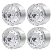 Powerhobby 1.0" Beadlock Wheels Silver (4) 1/24 Rock Crawler