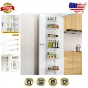 Metal 6-Tier Hanging Shelf Organizer - Ideal for Kitchen Spice & Can Storage