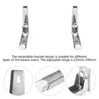 8608 304 Stainless Steel Folding Telescopic Microwave Oven Bracket Kitchen Shelf