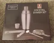 Bartender Kit Stainless Steel Cocktail Shaker Set -5 Piece