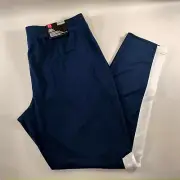 Under Armour Taper Blue Drawstring Waist Fitted Ankle Zip Pants Mens Size XL