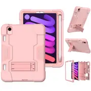 MCC Stylish Shockproof iPad mini (A17 Pro) 8.3" 2024 Case Cover Heavy Duty Kids Apple mini7 7th Gen 7 [Pink+Pink]