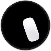 Hsurbtra Mouse Pad, Premium-Textured Small Round Mousepad 8.7 x 8.7 Inch Black, Stitched Edge Anti-Slip Waterproof Rubber Pretty Cute Computer Mat for Office Home Gaming Laptop Men Women Kids