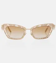 [Dolce & Gabbana] Dolce & Gabbana Lace cat-eye sunglasses One Size gold