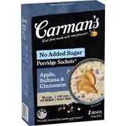 Carman's Porridge Sachets Apple, Sultana & Cinnamon 8 pack