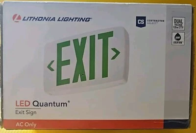 Emergency Exit Light 2662GG SD M6 Lighted Exit Sign Green And Red, Fast Shipping