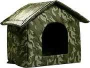 [Generic] Puppy Shelter House Outdoor - Waterproof Insulated Pet Cave Bed | Outdoor Winter Cat Bed, Foldable Pet Tent Bed for Cats Small Dogs, Outdoor Cats Sleeping House for Cats Dogs Small Pets