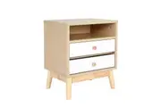 Bedside Table Side Storage Cabinet Nightstand Bedroom 2 Drawer ANYA OAK
