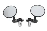 Cafe Style Mirror Set Black fits Harley Davidson