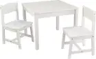 Wooden table and two chairs, children's table and chair set