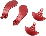 4 Pieces Metal Paddles, 2 Pairs Shoulder Button Extension Triggers for PS5 Controller, Back Hair Trigger Locks, Replacement Parts for PS5 Edge Controller (Red)