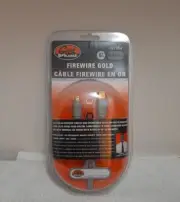 Geek Squad Firewire Gold Cable IEEE 1394 6 Pin to 4 Pin - 6 ft. GS-6FW64 NEW