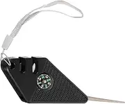 VICASKY Fish Hook Sharpener with Whistle Compass Portable Grinding Tool for Angling Accessories Durable Tungsten Diamond Fishing Hook File Compact for Outdoor Use