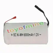 1x Sub C SubC With Tab 6000mAh 1.2V Ni-MH Rechargeable Battery White High Power