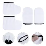 4pcs Paraffin Bath Mitts Booties Bath Gloves Booties Paraffin Wax Foot Cover